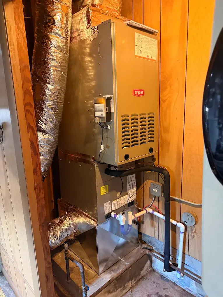 Indoor furnace and air handler installation